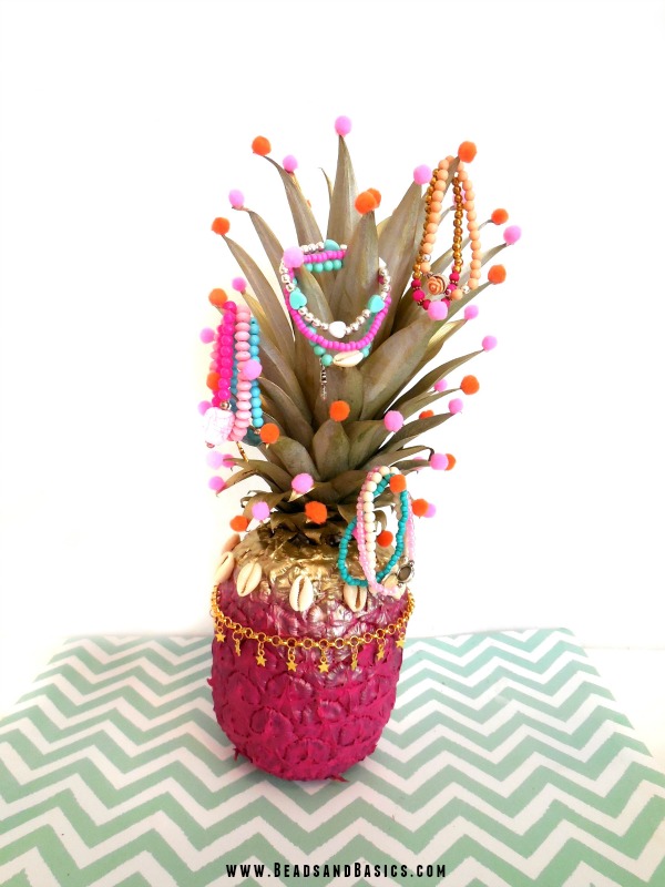 diy tutorial pink ananas armbandjes display 10