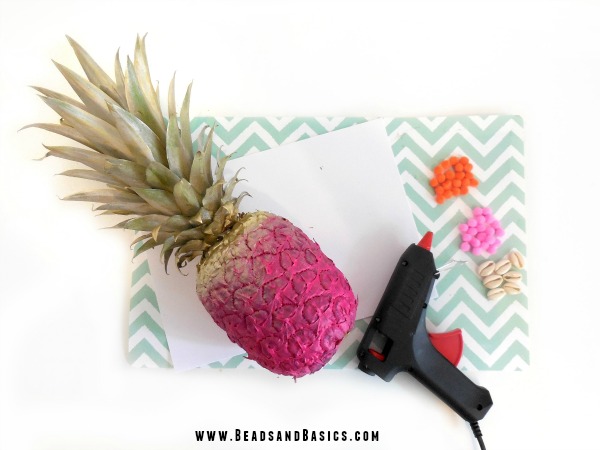diy tutorial pink ananas sieraden display 4