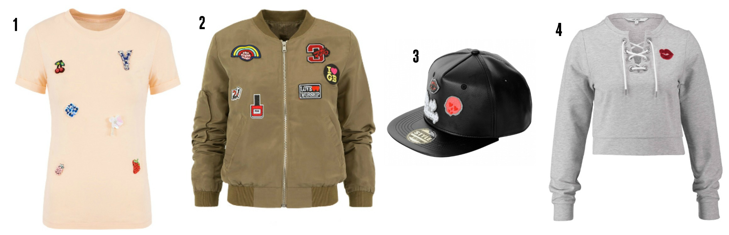 patches op kleding trend tshirt sweather cap bomber jack
