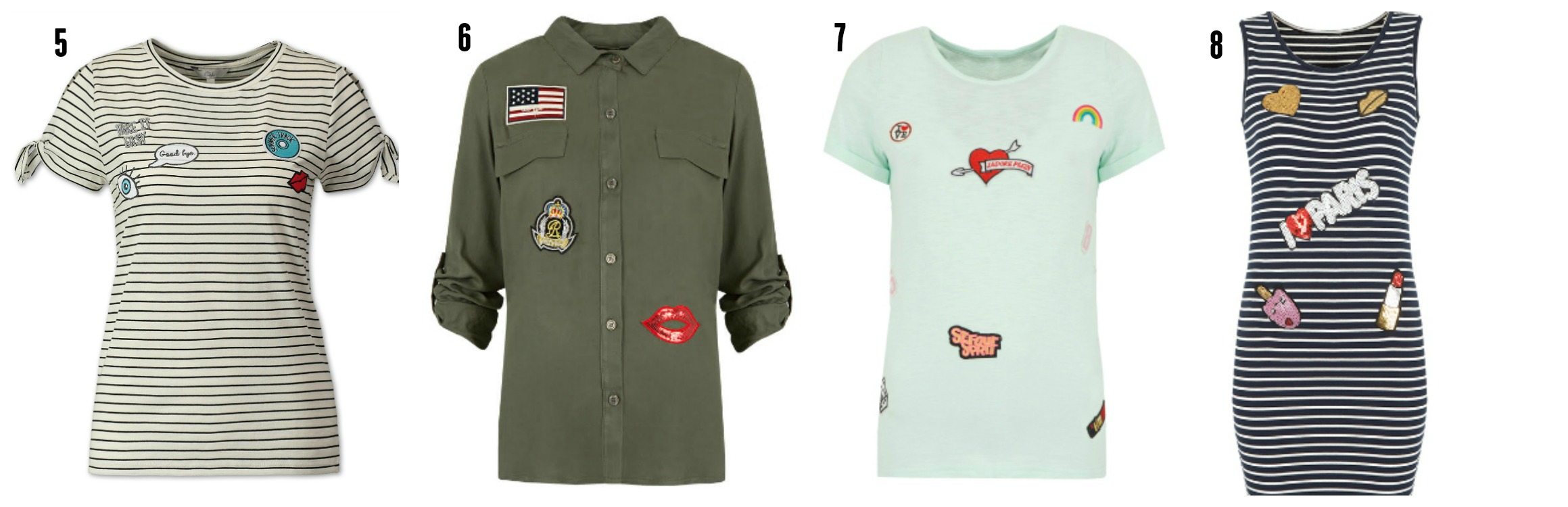 patches op kleding trend tshirt sweather jurk blouse