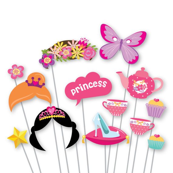 creatieve kinderfeestjes foto booth props maskers roze verjaardag
