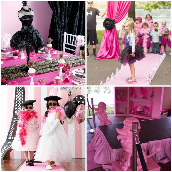 creatieve kinderfeestjes zelf een kinder modeshow organiseren roze catwalk